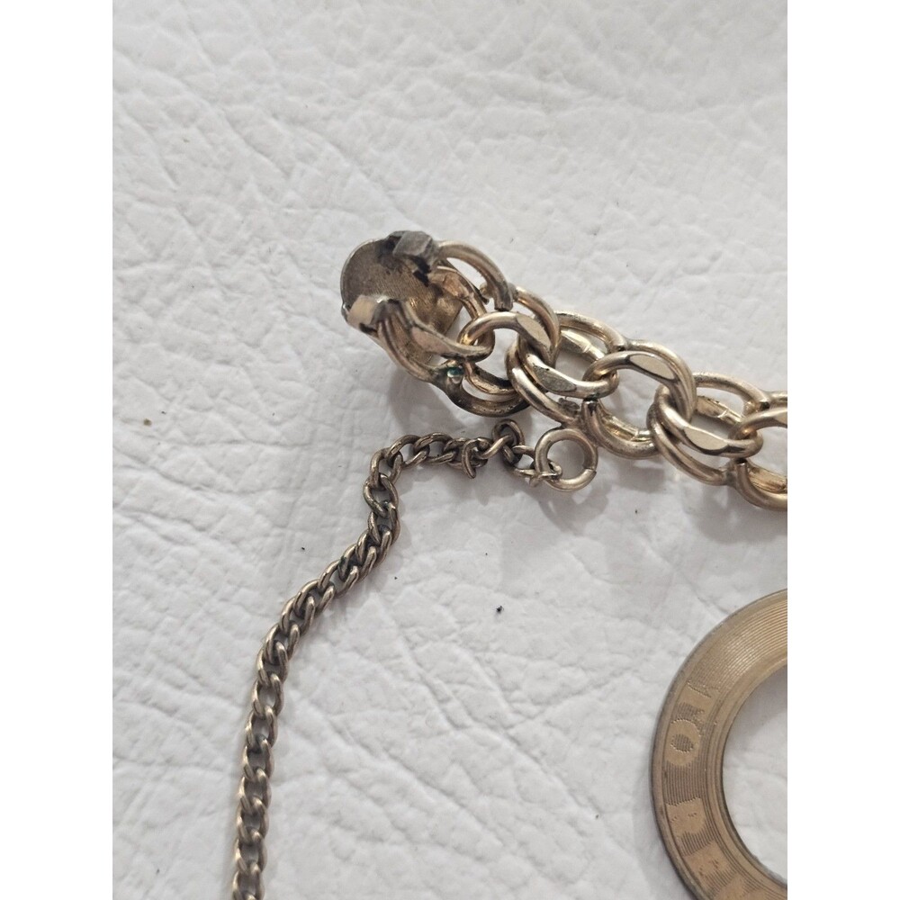 RYTHEM 12K Gold Filled Charm Bracelet Birthday Dangle Charms 7in Slide Closure - Picture 7 of 16